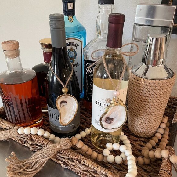 Oyster Shell Ornament / Wine Bottle Topper - Picture 6 of 7